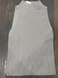Vince Metallic Mock Nk Grey Basic - Size XS - NWT - XS / Grey / 34% Alpaca/ 51% Polyamide/ 2% Wool/ 13% Metallic