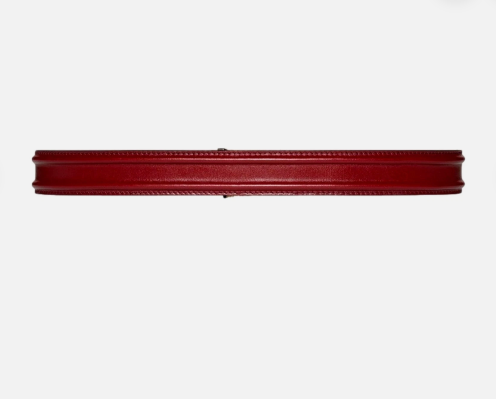 5389 - Gucci Memorable Floral Engraved G Buckle Leather Belt - Size 110/44 - New