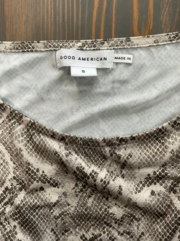 Good American Slinky Jersey Ruched Tank Top - Size S - NWT