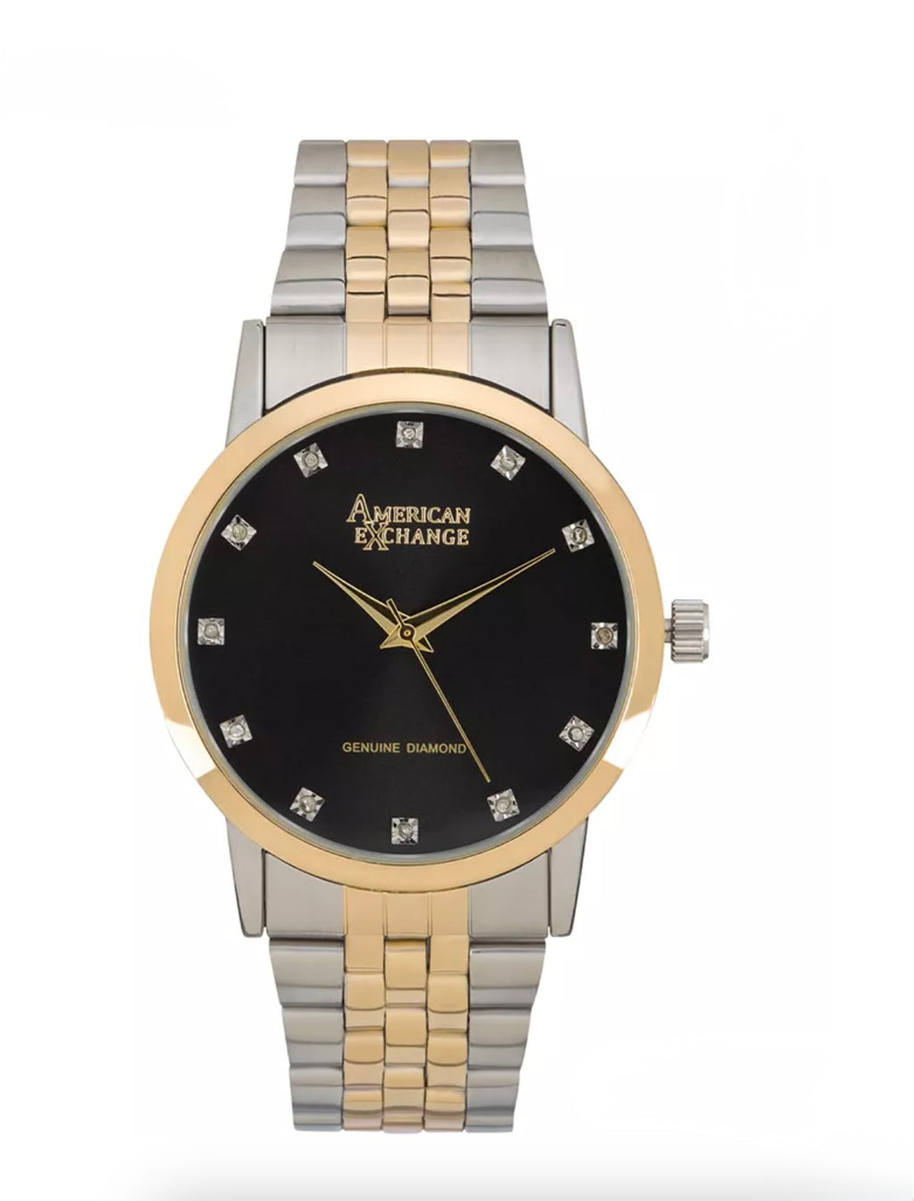 American Exchange Men's Genuine Diamond Collection Bracelet Watch - NWT
