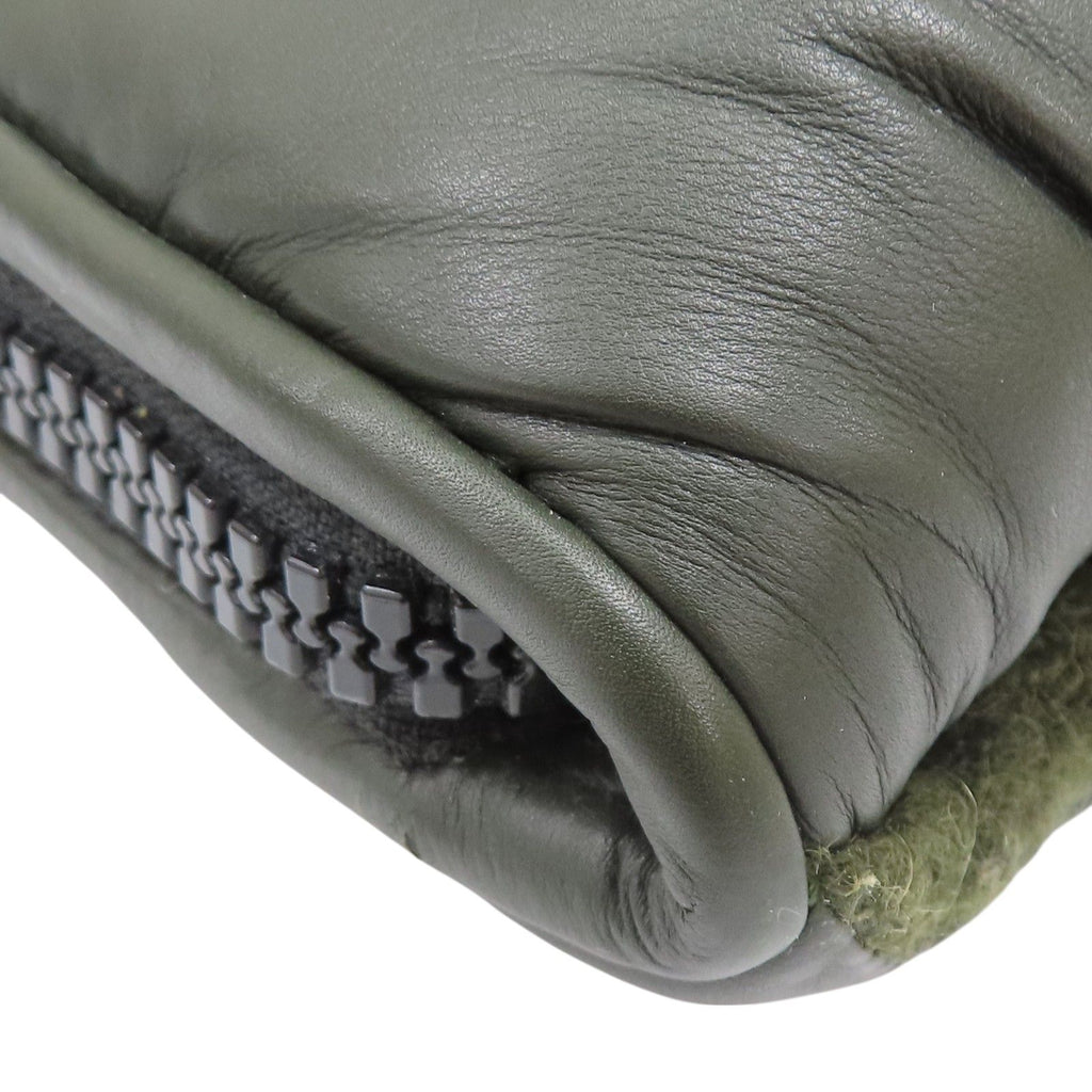 6042 - Bottega Veneta Intrecciato Padded Clutch Dark Green