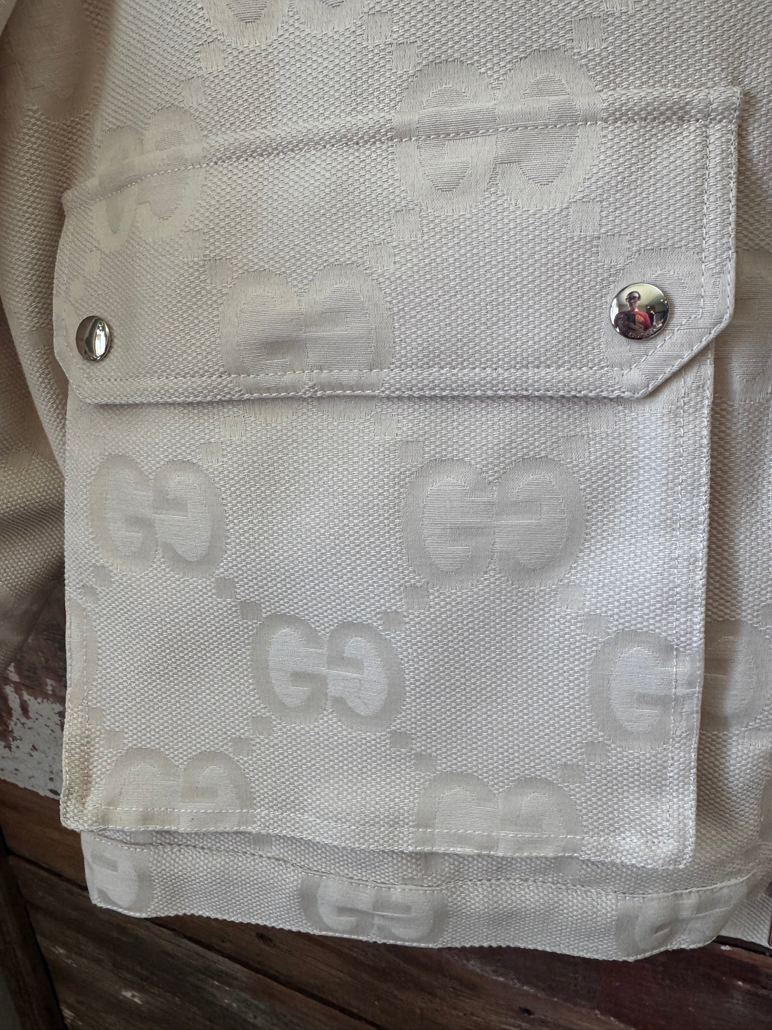 3333 - Gucci Jumbo GG Ivory Jacket - Size 42 - NWT