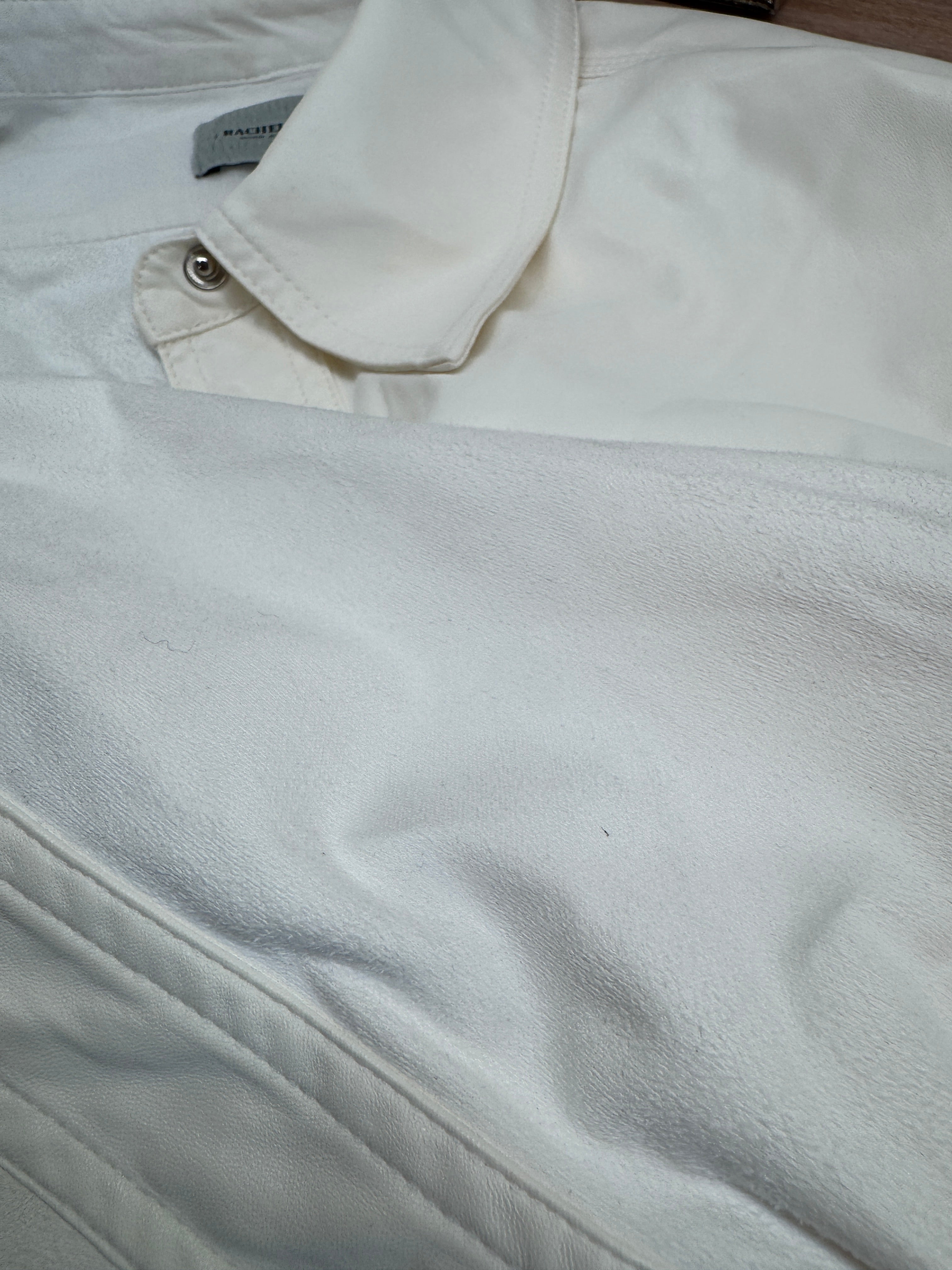 Rachel Comey Faux Leather Shirt Shacket - Ivory size 4
