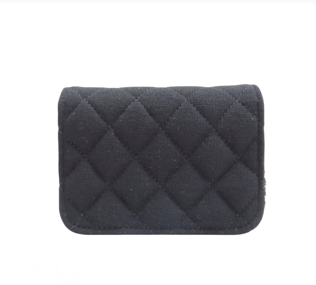 6642 - Chanel Matelasse Coco Mark Mini Bag Quilted Fabric Black
