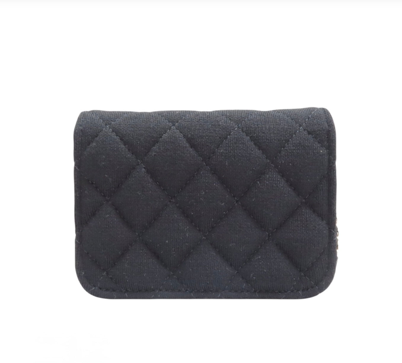 6642 - Chanel Matelasse Coco Mark Mini Bag Quilted Fabric Black