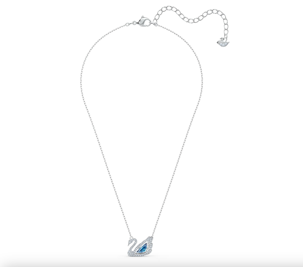 Swarovski Iconic Dancing Swan Pendant Necklace - New in Box - Rhodium Plated