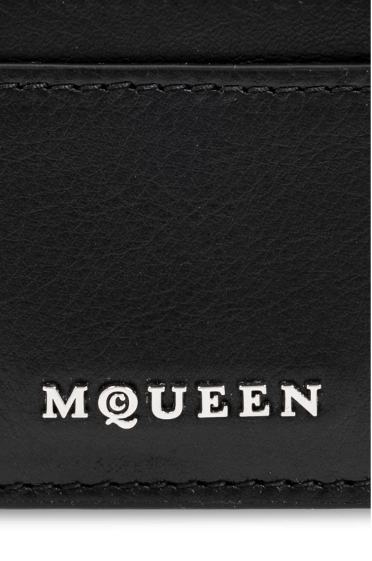 7438 - Alexander McQueen T-bar Cardholder Black - NWT