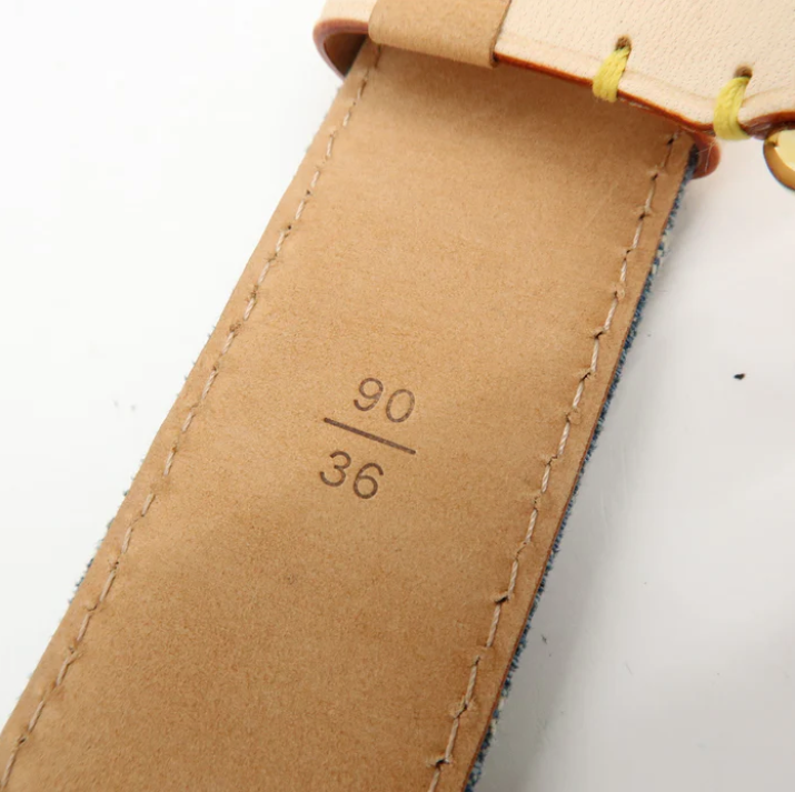 6824 - Louis Vuitton Monogram Denim Ceinture Belt - Size 90/36
