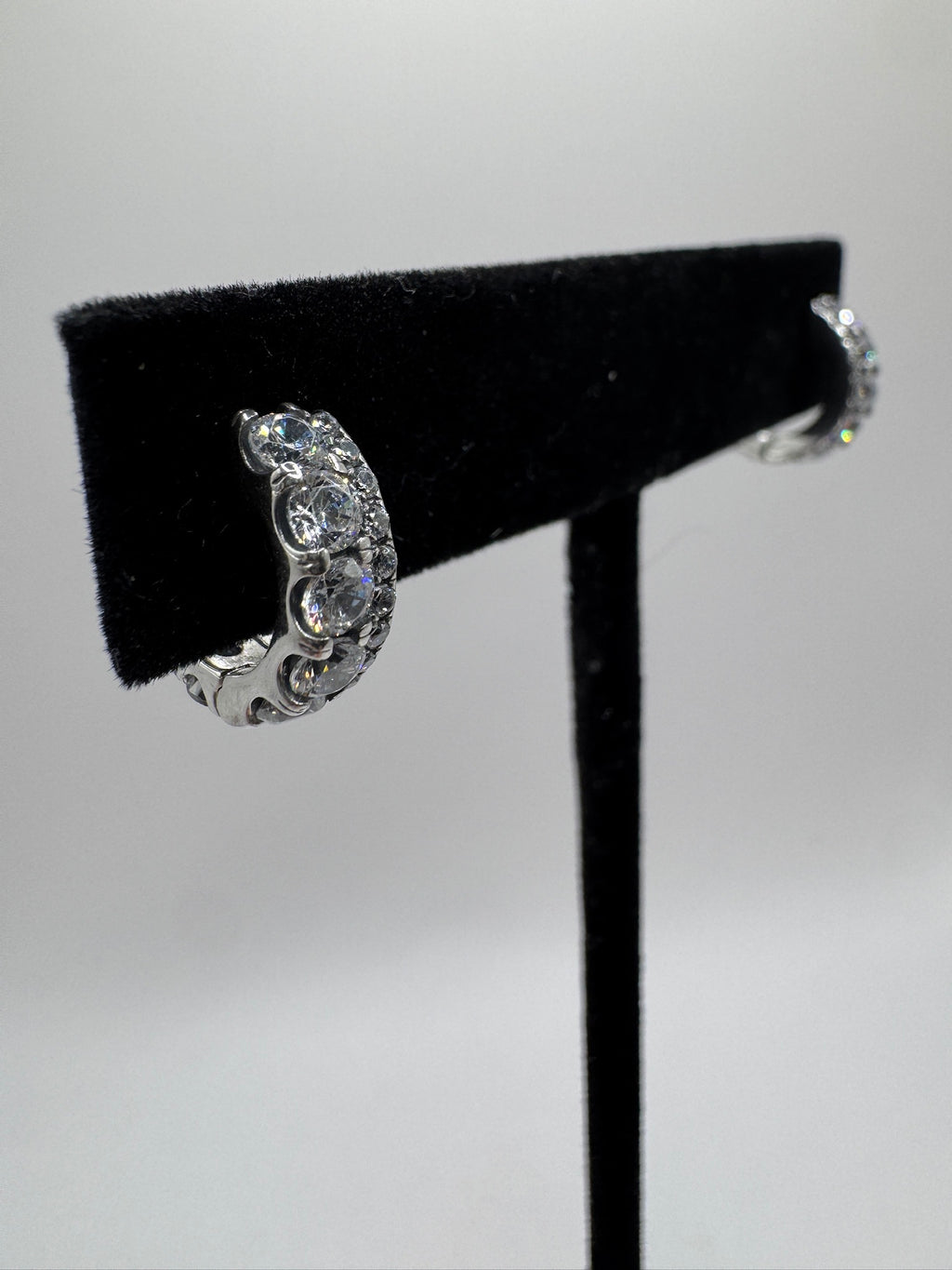 Pandora Double Band Pavé Hoop Earrings - NWT