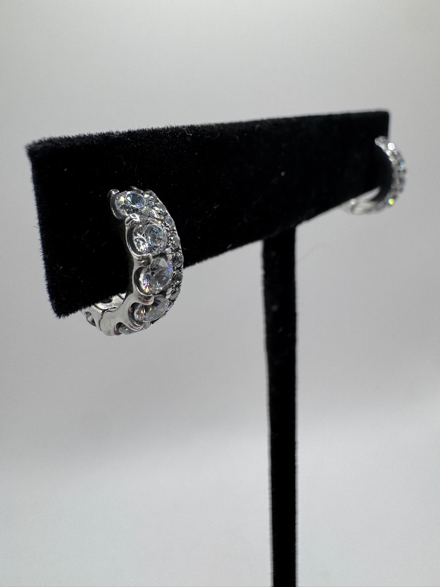 Pandora Double Band Pavé Hoop Earrings - NWT