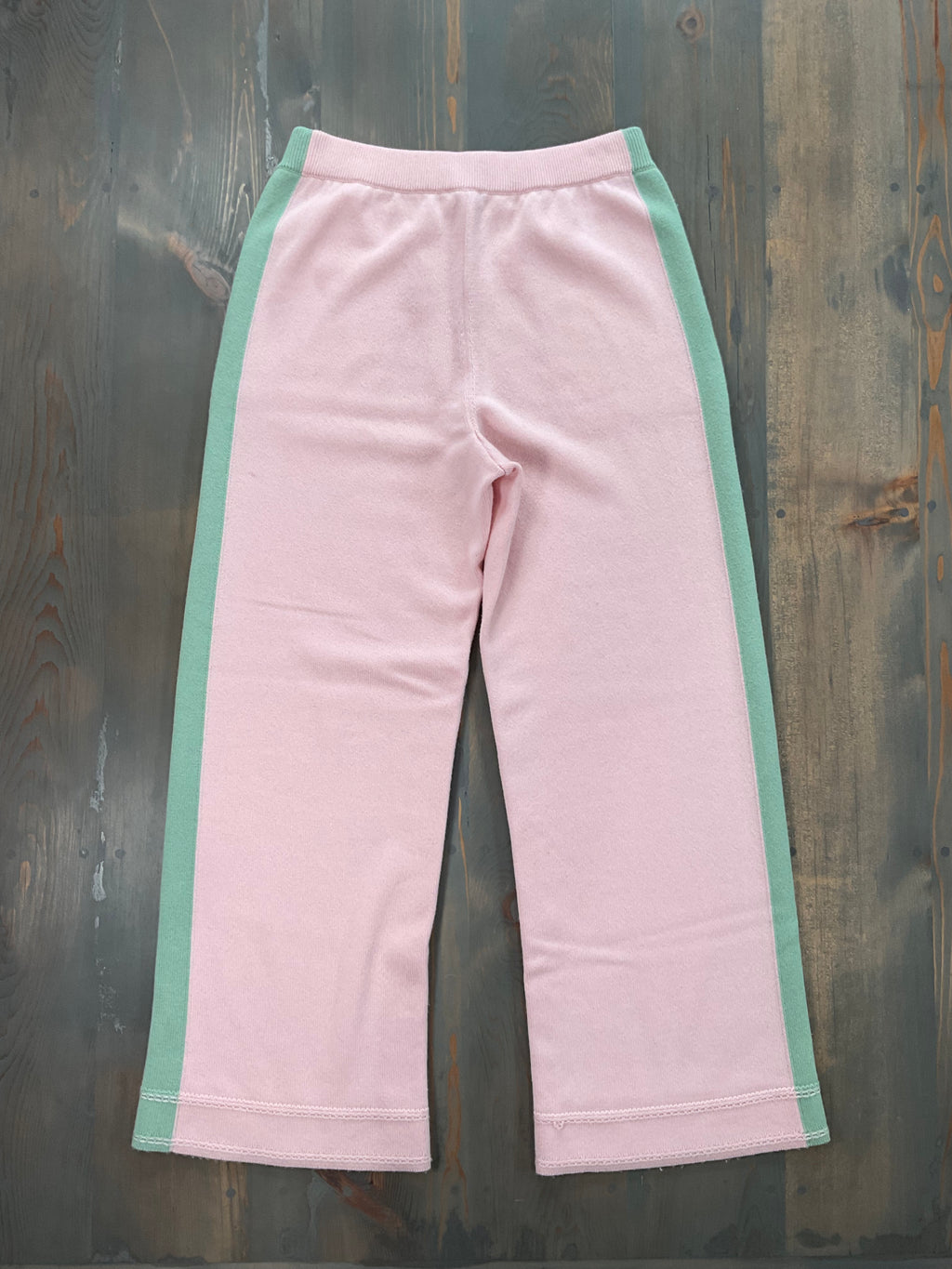 Chanel Cashmere Pants - Pink with Green Stripe