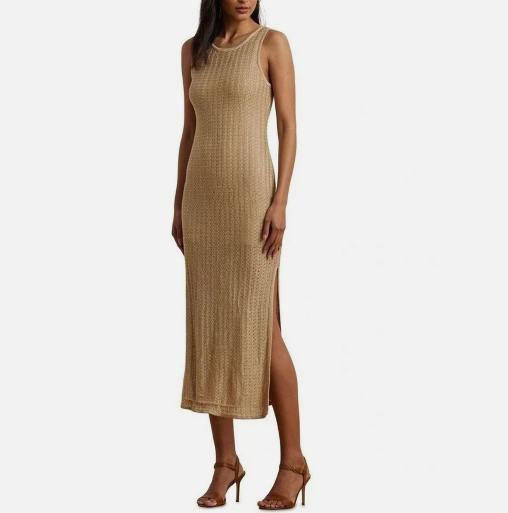 Lauren Ralph Lauren Pointelle Knit Sweater Dress - Size M - NWT