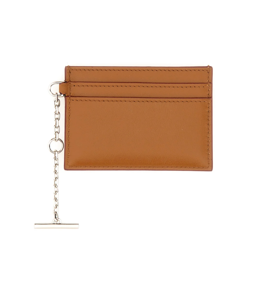 7440 - Alexander McQueen T-bar Cardholder Pecan - NWT