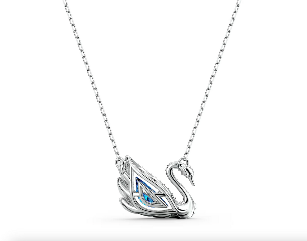 Swarovski Iconic Dancing Swan Pendant Necklace - New in Box - Rhodium Plated