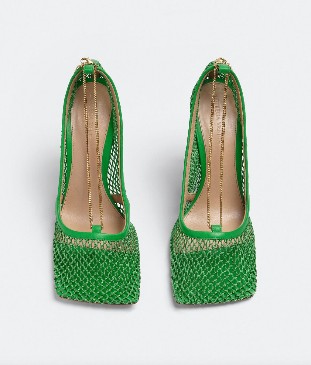 6865 - Bottega Veneta Mesh Square-Toe Pumps - Size 41 - NIB