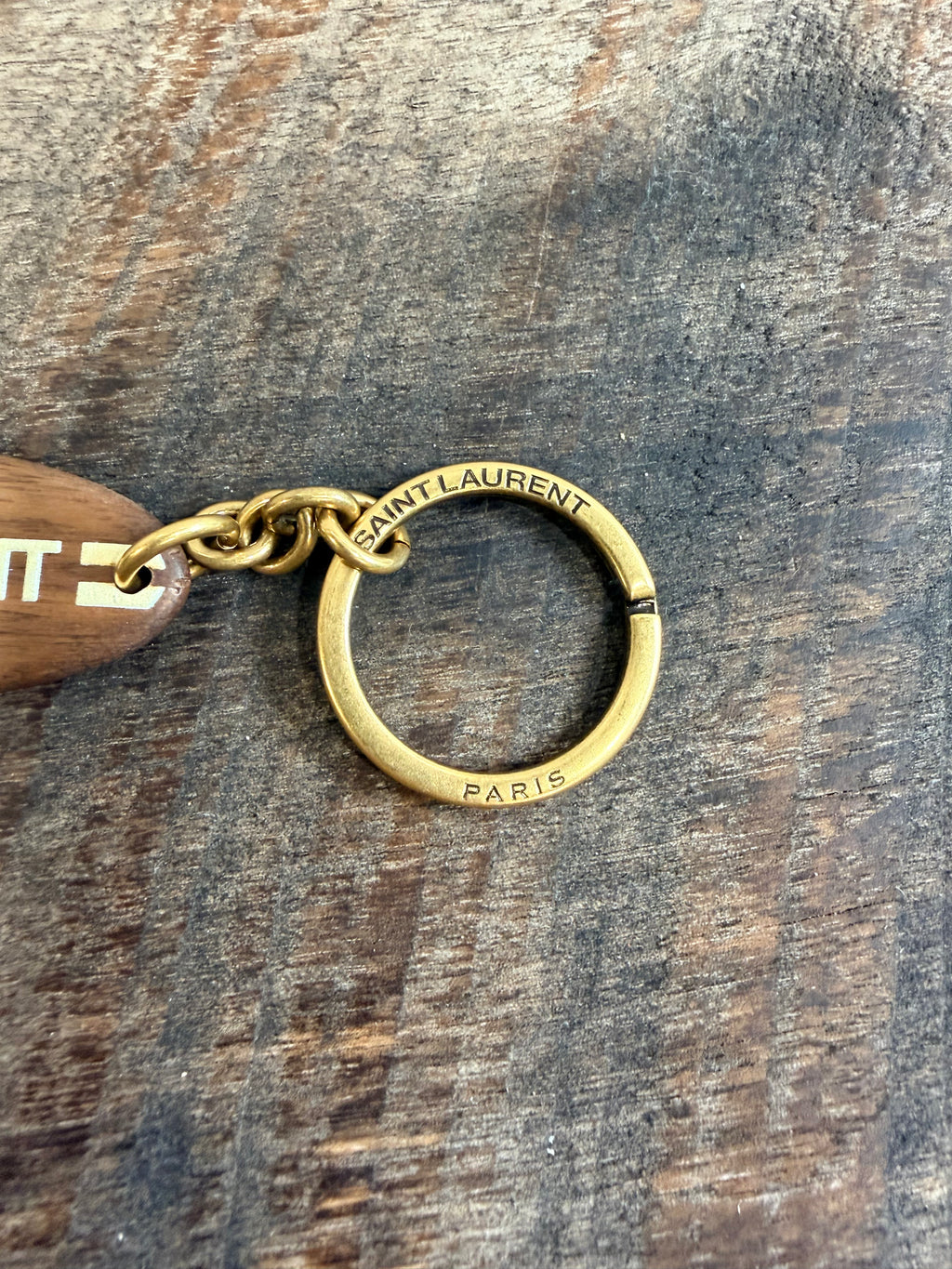 6848 - Saint Laurent Wooden Surfboard Keychain Bag Charm - New