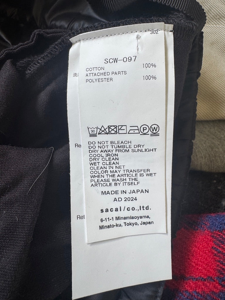 6492 - Sacai Elevated Sweatpants Black - Size L