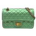 6936 - Chanel Quilted Satin 2.55 Reissue Flap Green
