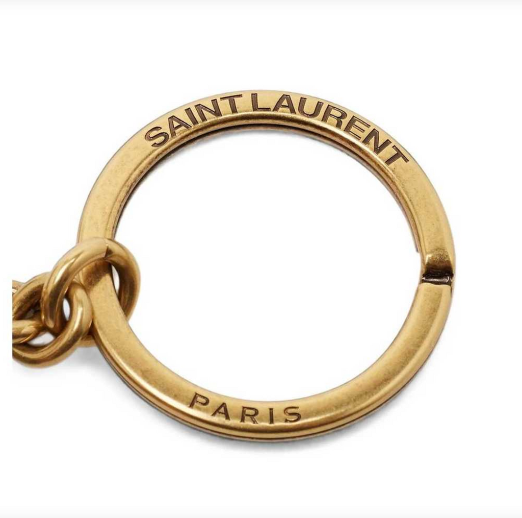 6848 - Saint Laurent Wooden Surfboard Keychain Bag Charm - New