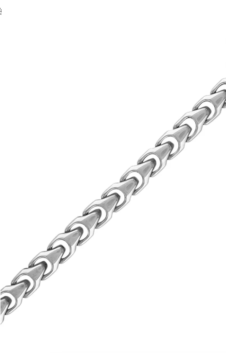 Bulova Men's Link Chain 22" Necklace in Stainless Steel - NWT