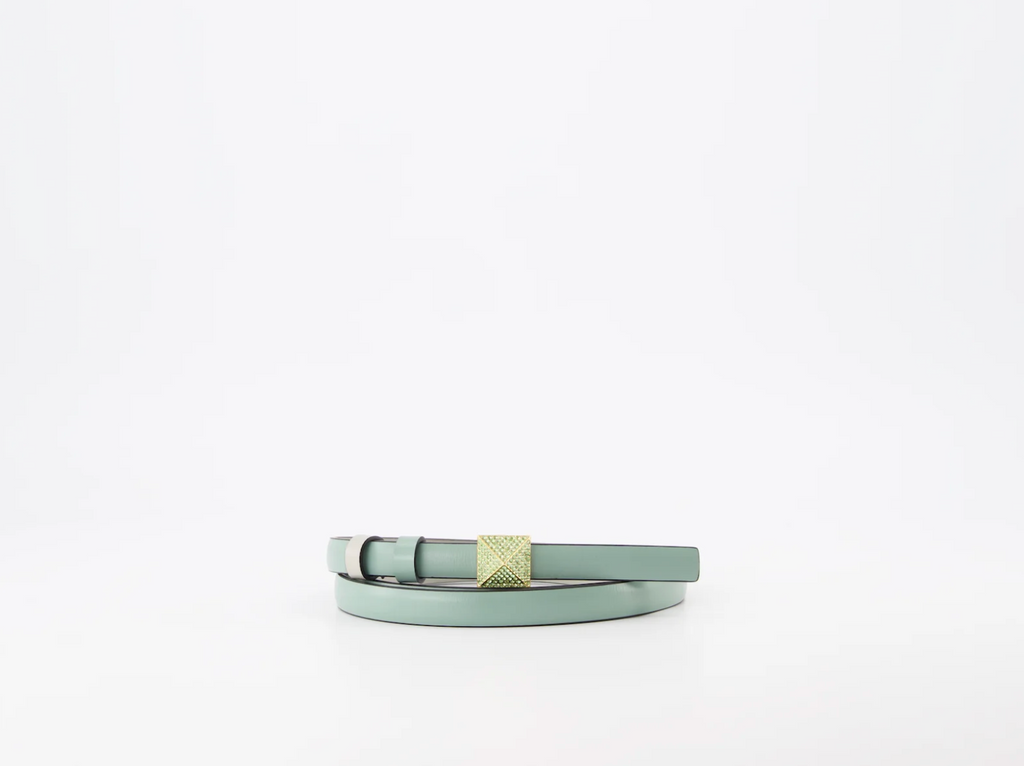 4619 - Valentino One Stud Crystal Reversible Belt - Size 85 -New
