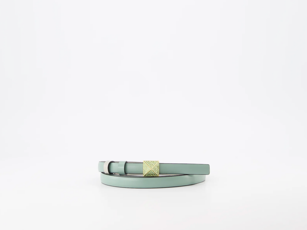 4619 - Valentino One Stud Crystal Reversible Belt - Size 85 -New