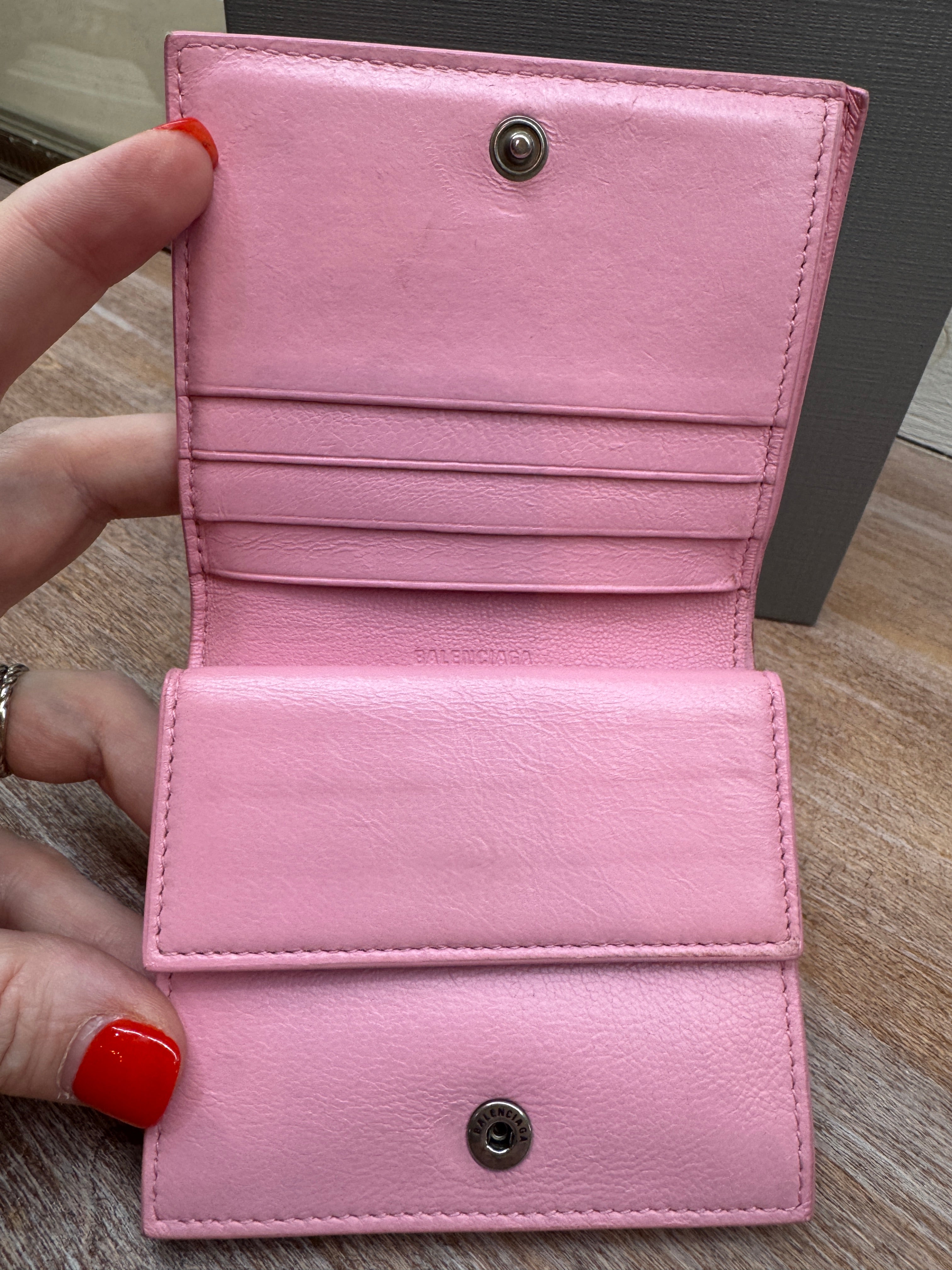 Balenciaga Leather Neo Classic Mini City Wallet