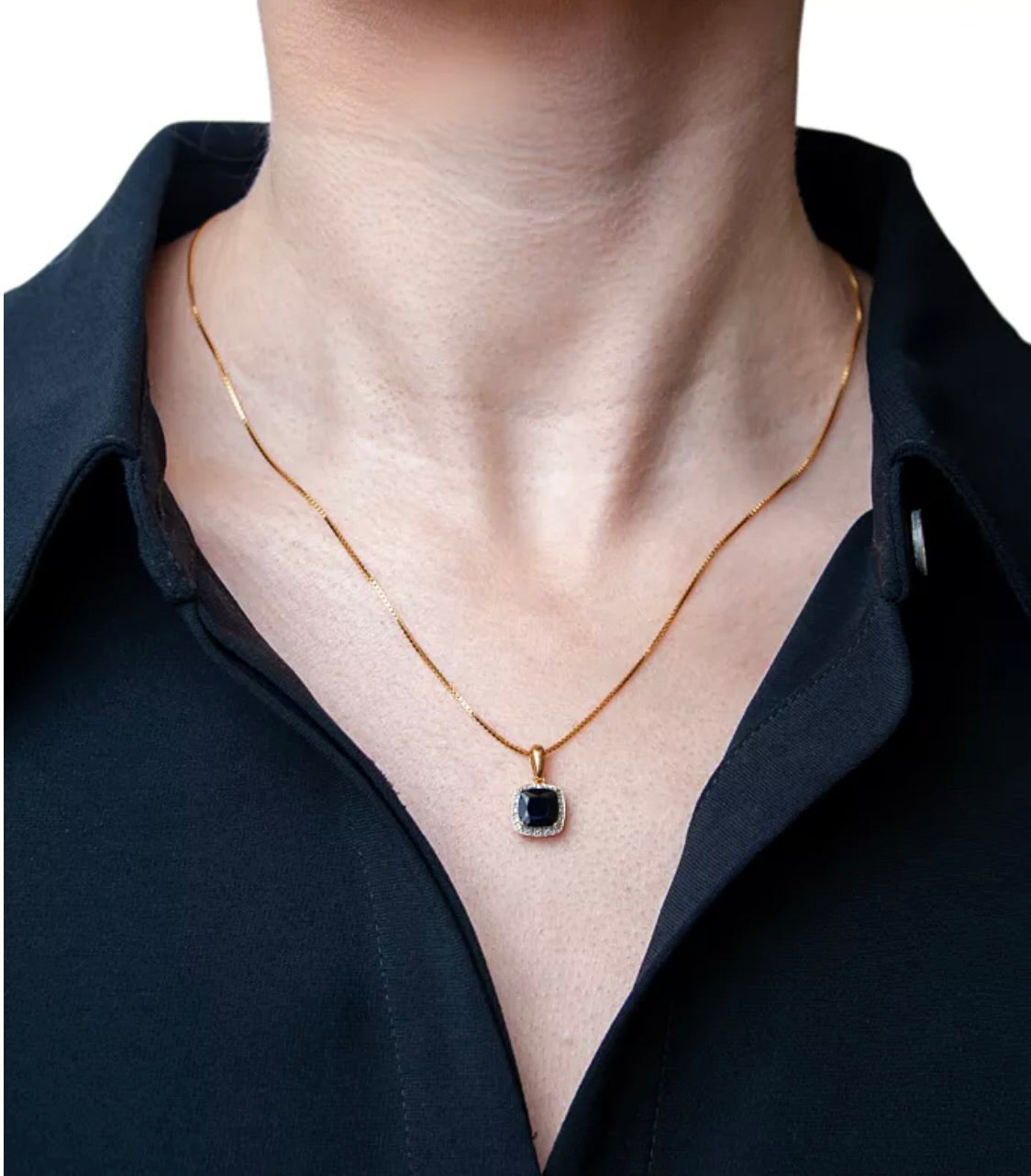 R.H. Macy's 3-Pc. Set Onyx & Diamond Accent Pendant Necklace, Ring and Stud Earrings in 14k Gold-Plated Sterling Silver