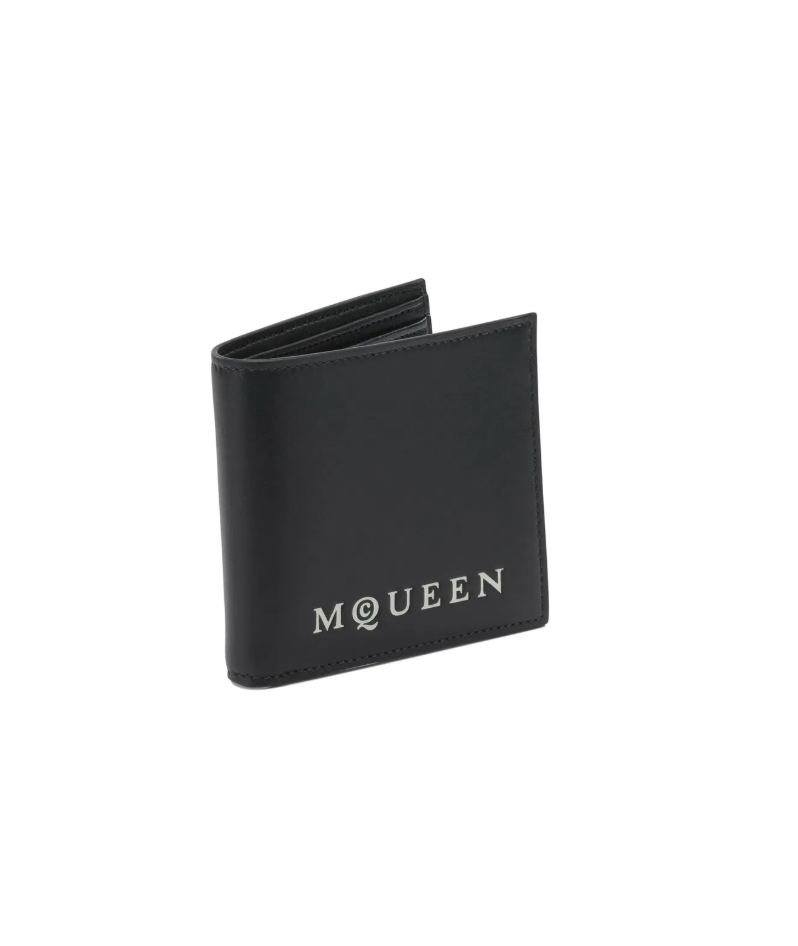 7456 - Alexander McQueen Bifold Wallet in Black - NWT