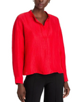 Eileen Fisher Cher Mandarin Collar Top - Size M - NWT