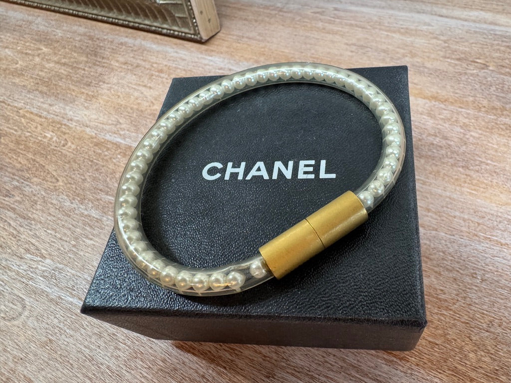 Chanel Encased Pearl Bracelet