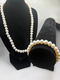 Genuine Pearl Necklace and Stretch Bracelet Set - NWOT - Retail $500