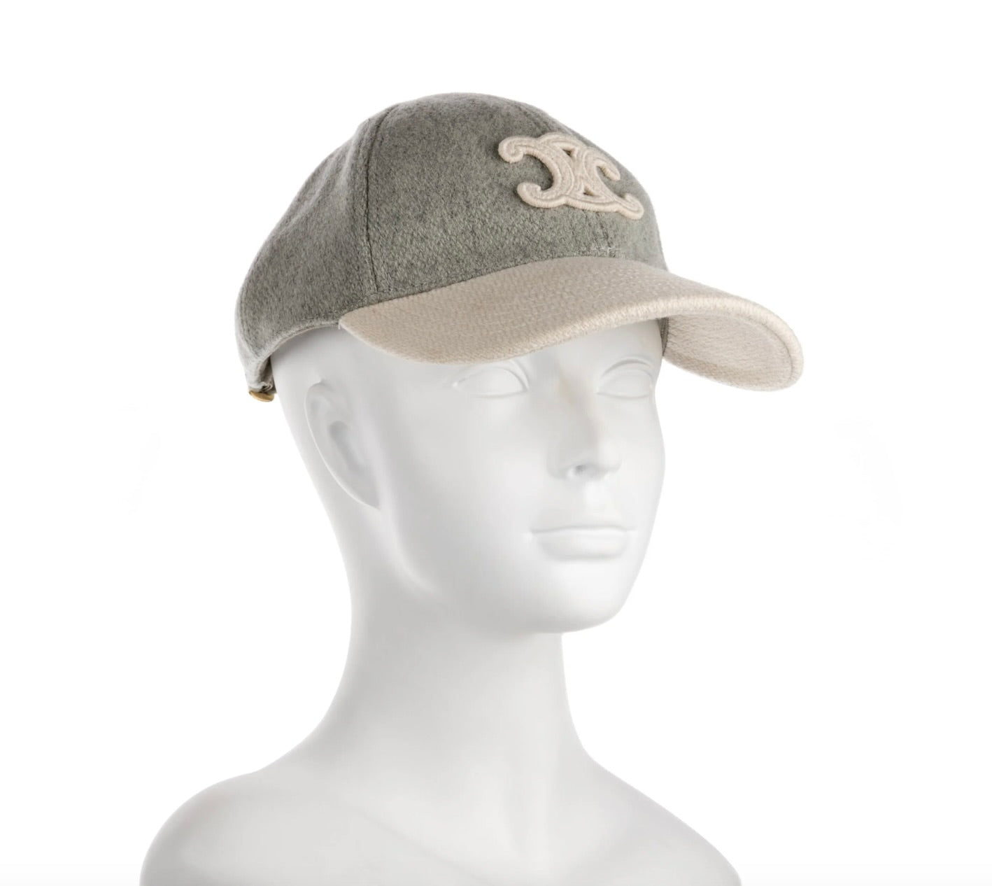 Celine Baseball Cap - Green/Gray & Ivory Wool