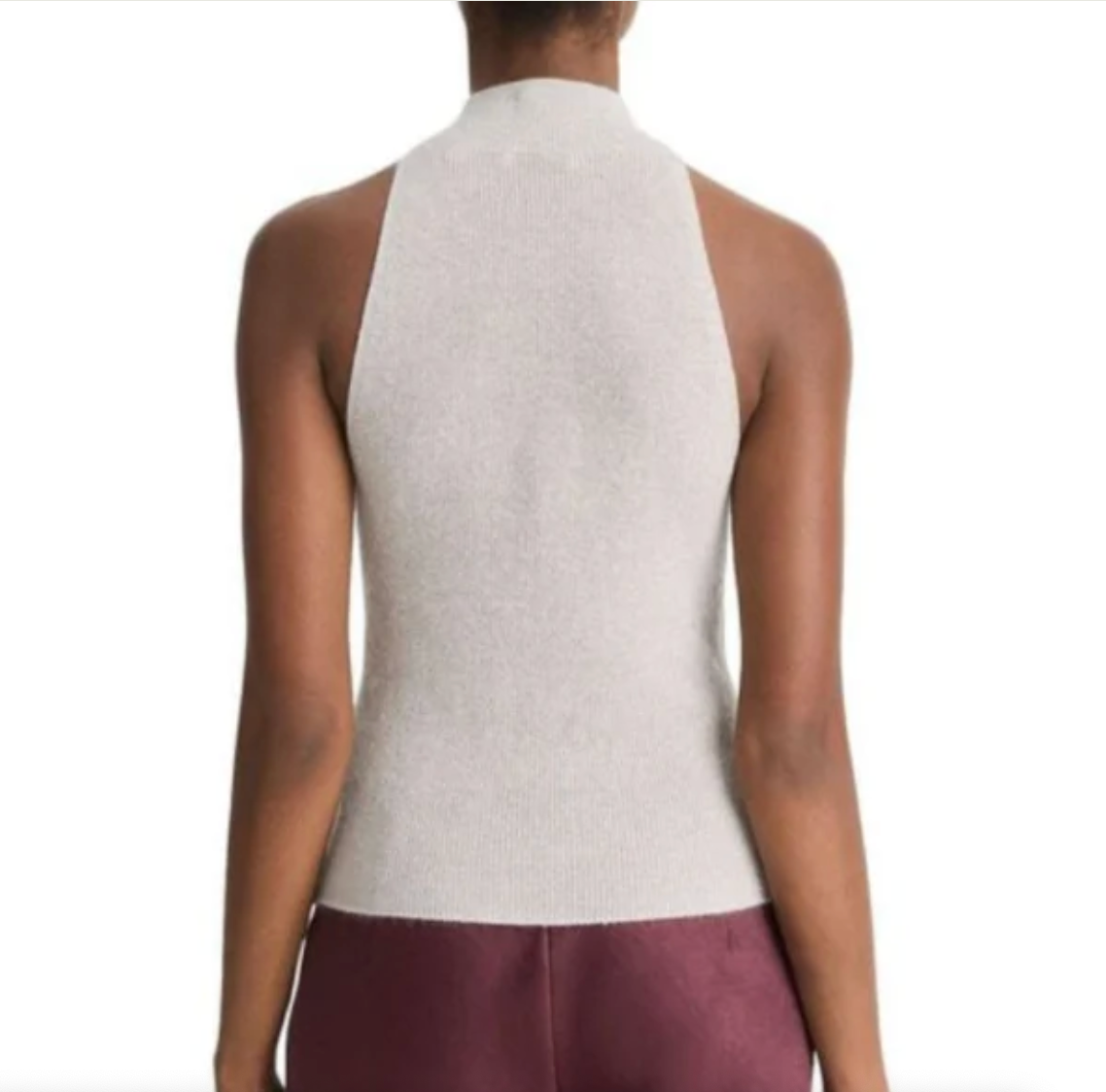 Vince Metallic Mock Neck Tan Tank - Size S - NWT