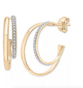 Audrey by Aurate Diamond Double Small Hoop Earrings (1/4 ct. t.w.) in Gold Vermeil