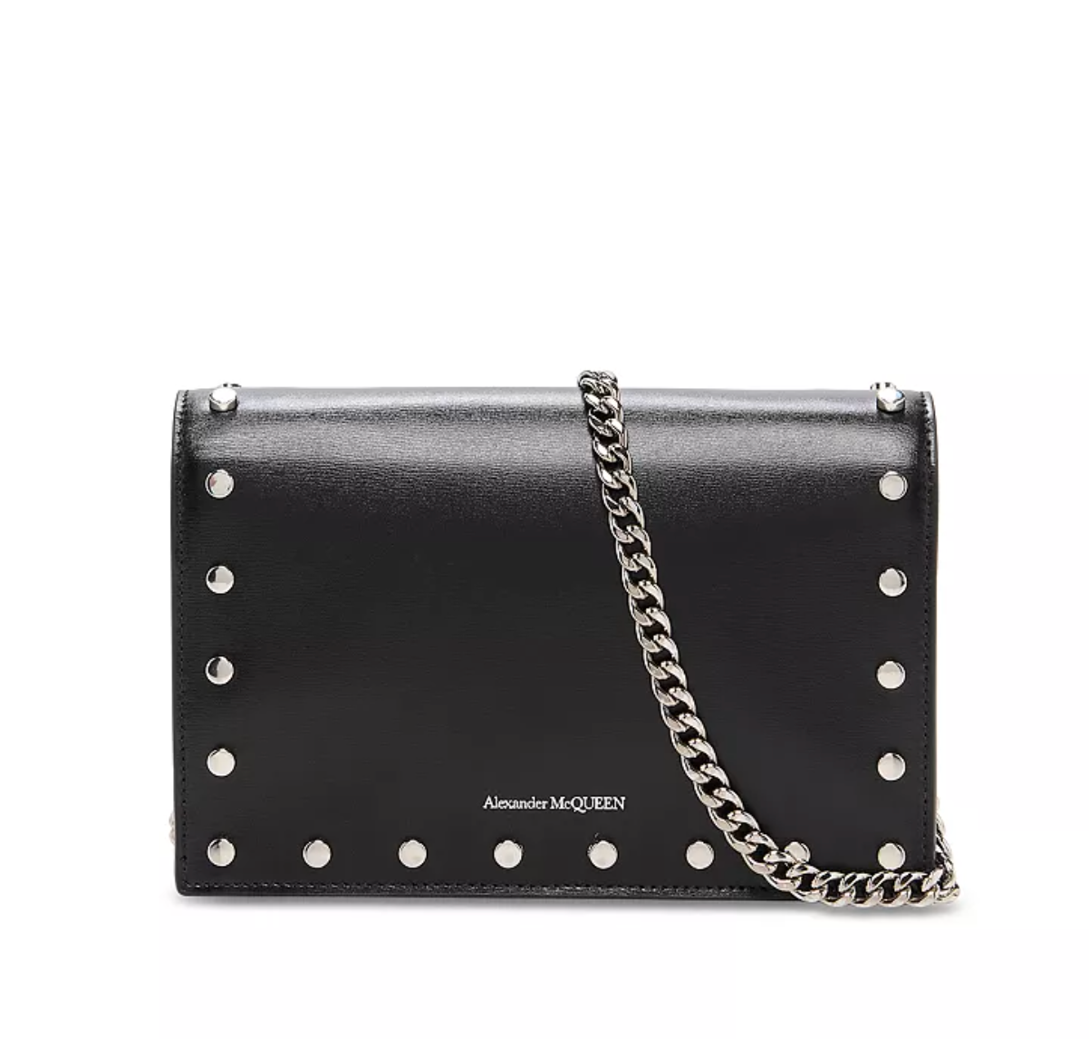 6991 - Alexander McQueen Black Studded Skull Bag - NIB