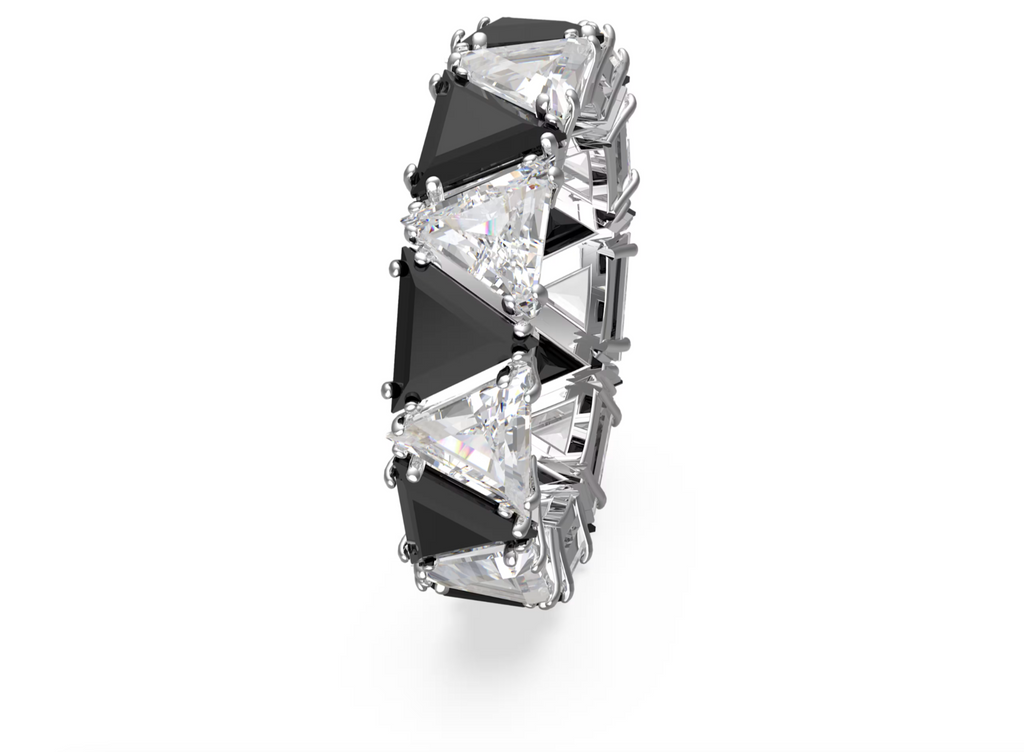 Swarovski Ortyx Cocktail Ring - New in Box - Size 6 - Triangle Cut Rhodium Plated