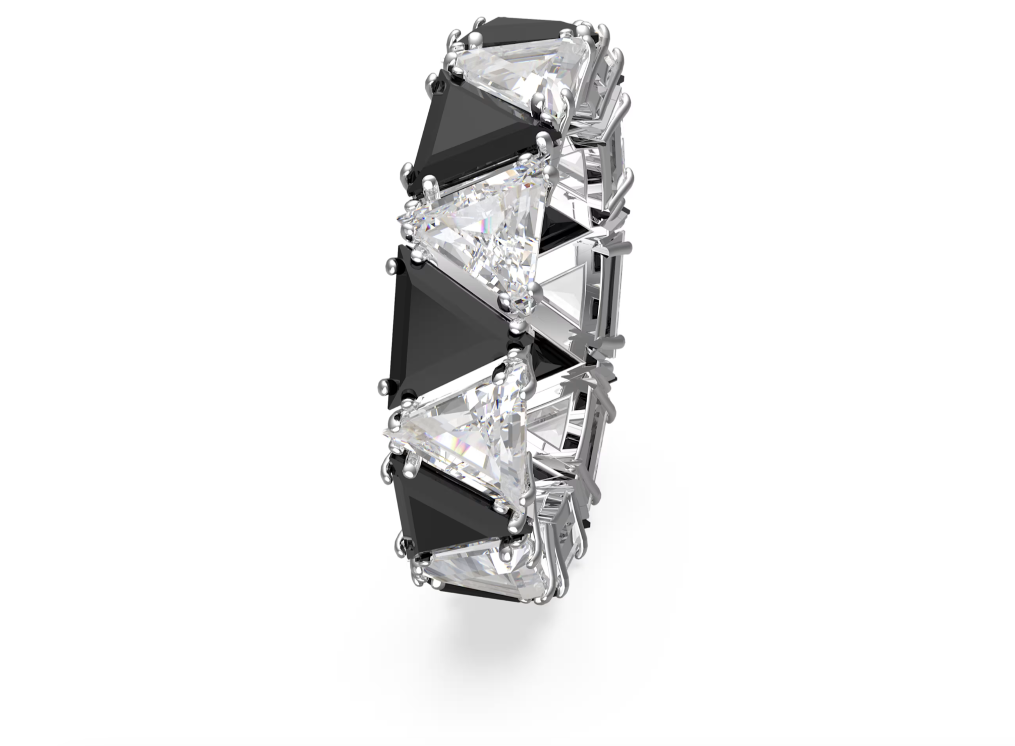 Swarovski Ortyx Cocktail Ring - New in Box - Size 6 - Triangle Cut Rhodium Plated