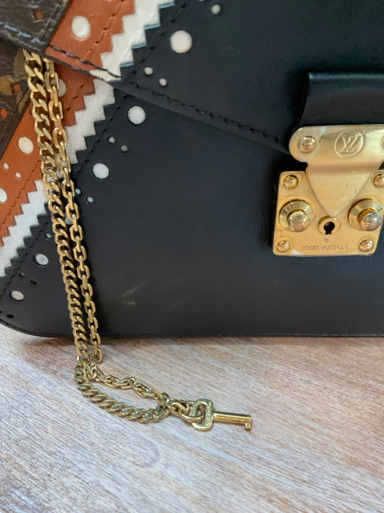 Louis Vuitton Metis Pochette Brogue Reverse Monogram Shoulder Bag Black