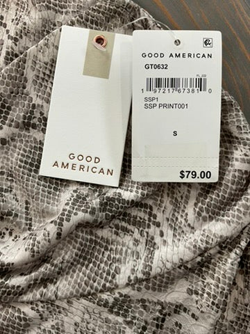 Good American Slinky Jersey Ruched Tank Top - Size S - NWT