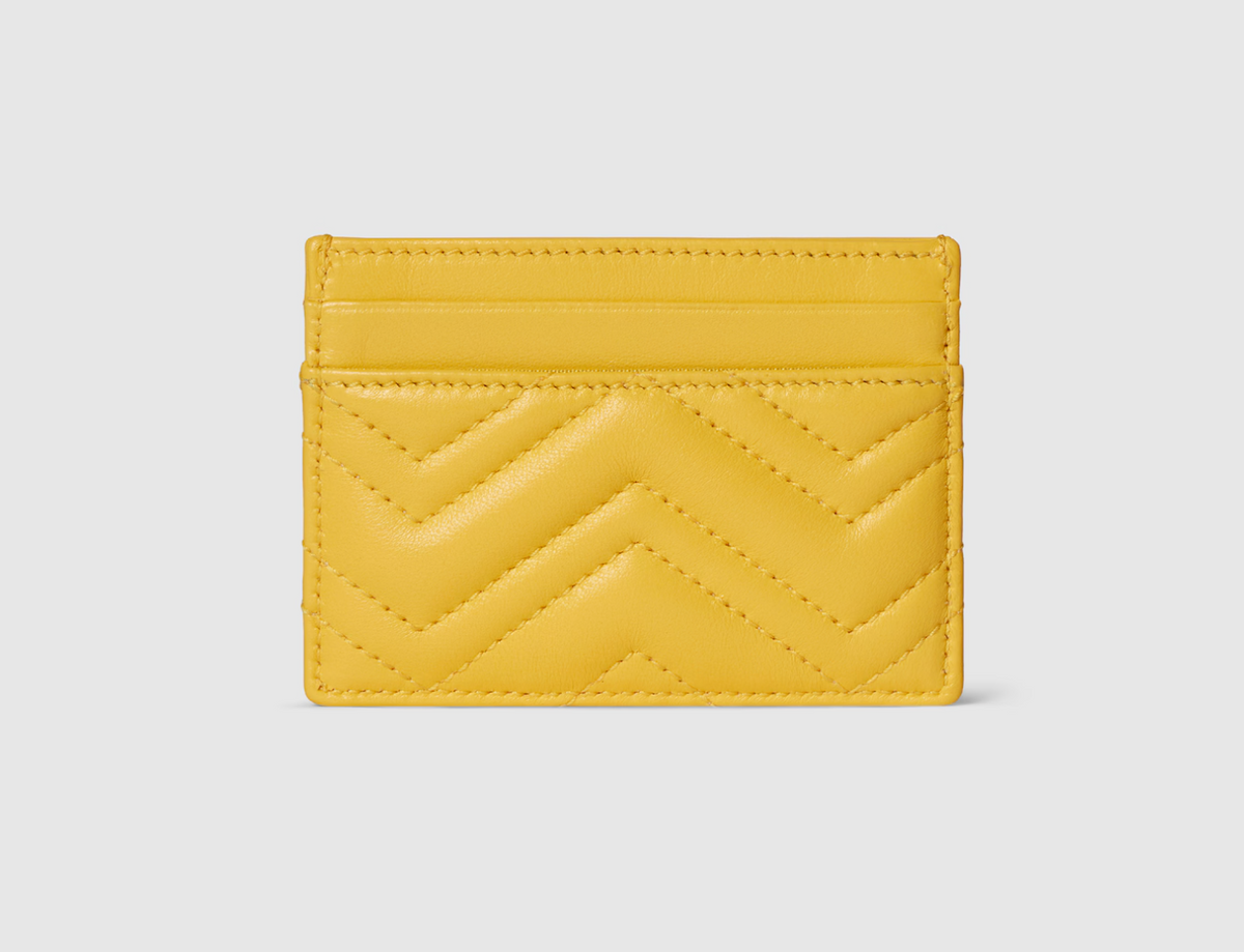 7308 - Gucci GG Marmont Card Case in Yellow - New in Box