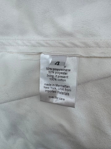 Rachel Comey Faux Leather Shirt Shacket - Ivory size 4