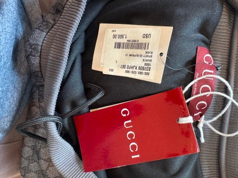 6601 - Gucci Tech Fabric Lined Shorts - Gray - Size L NWT