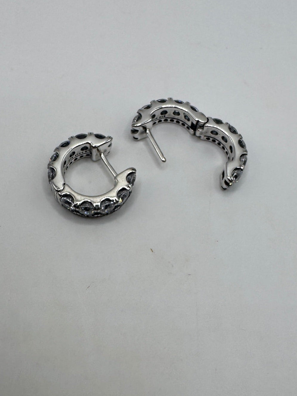 Pandora Double Band Pavé Hoop Earrings - NWT