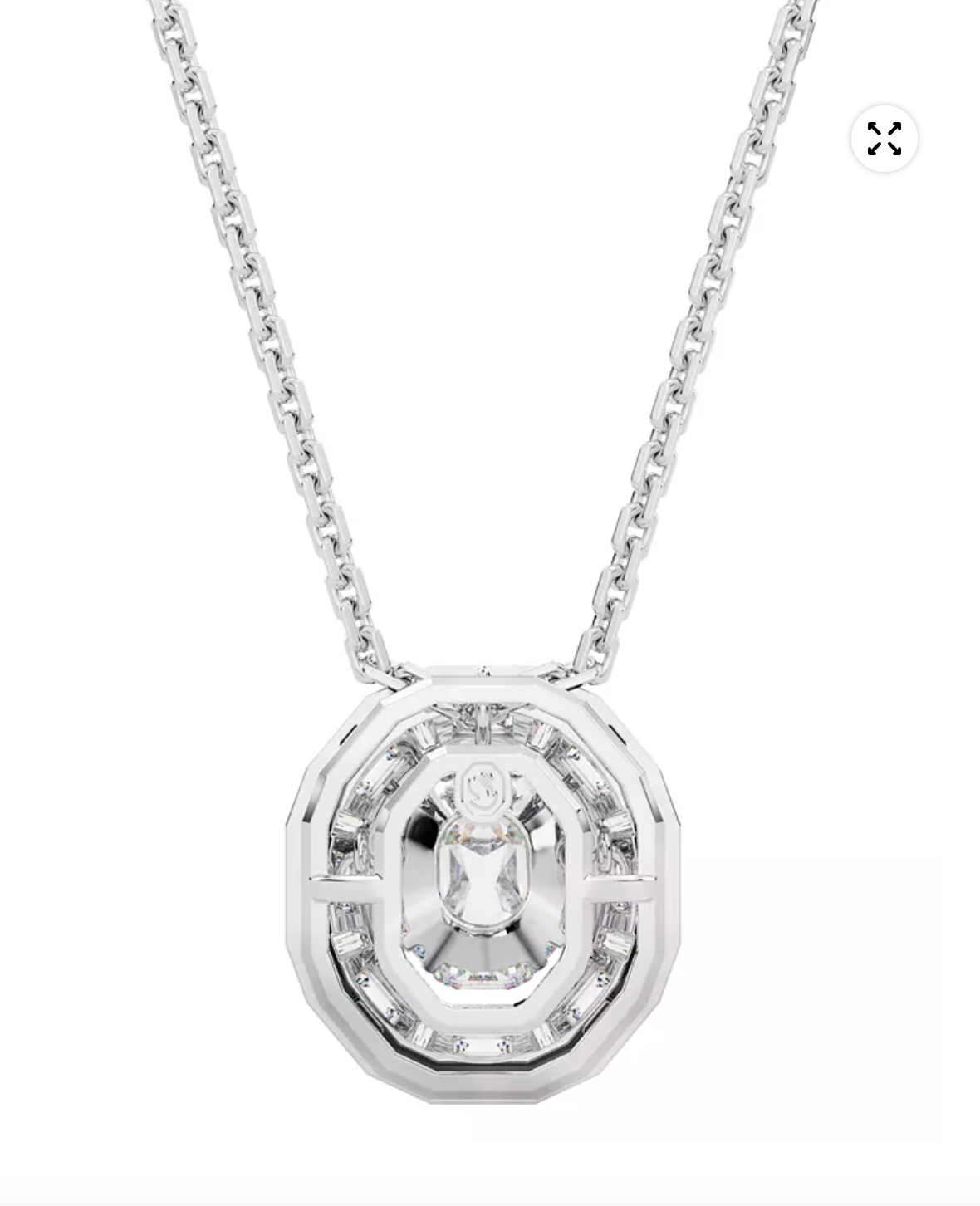 Swarovski Mesmera Silver-Tone Crystal Pendant Necklace, 18-1/2" - New