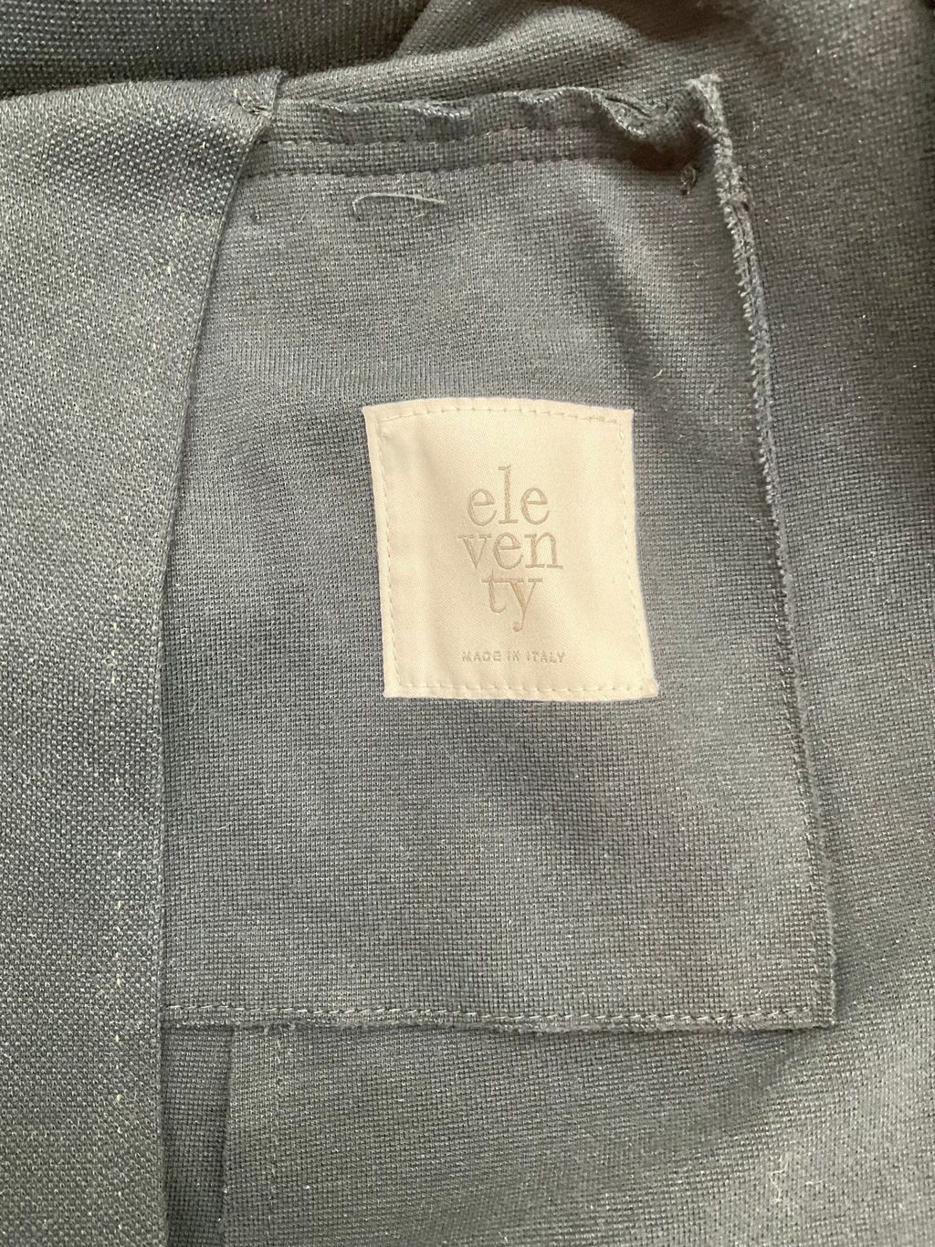 Eleventy Cotton Blend Knit Blazer with Removable Hood - Navy Blue - XS/S