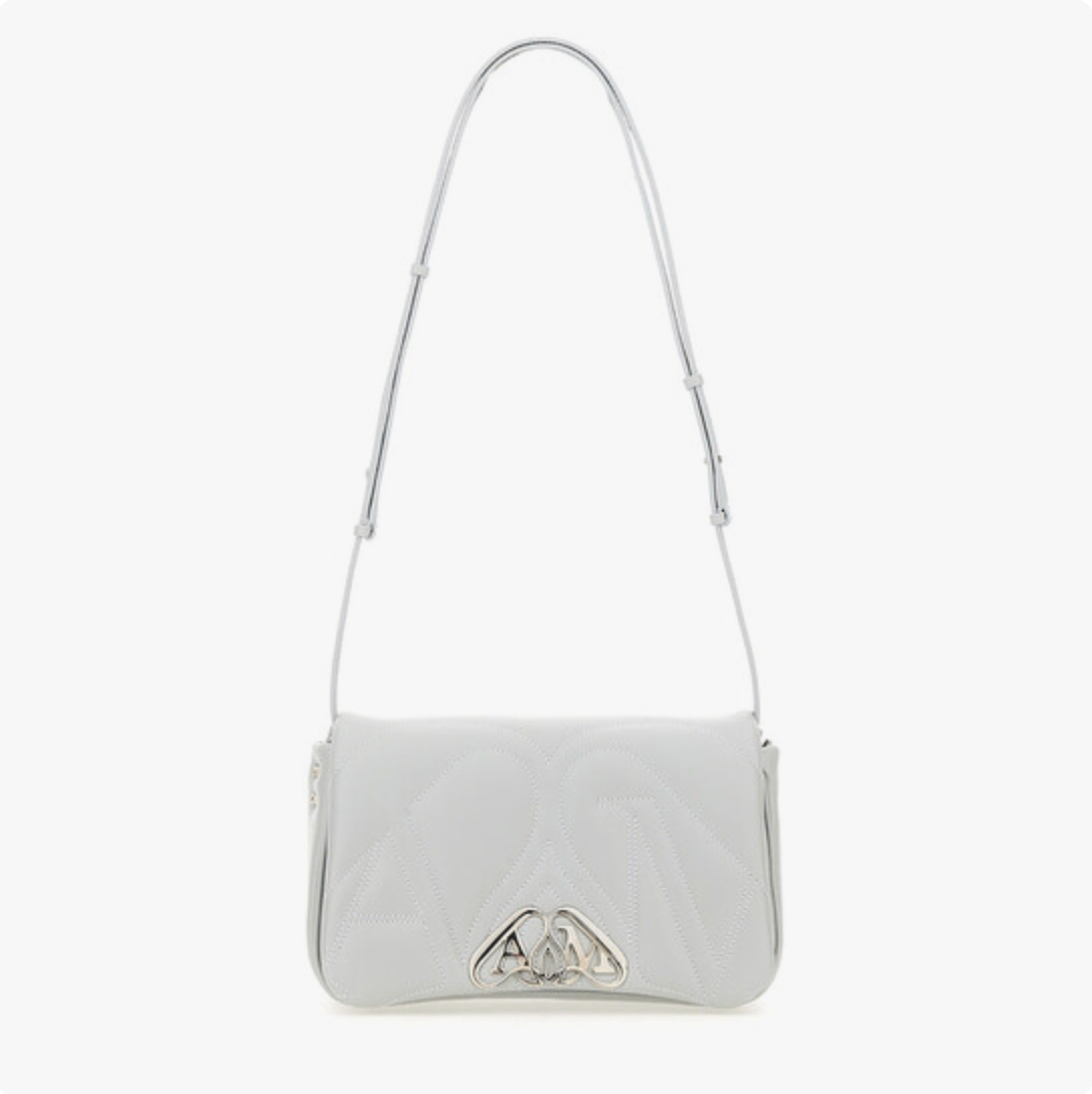 Alexander McQueen Blue Leather Small Seal Shoulder Bag - NWT