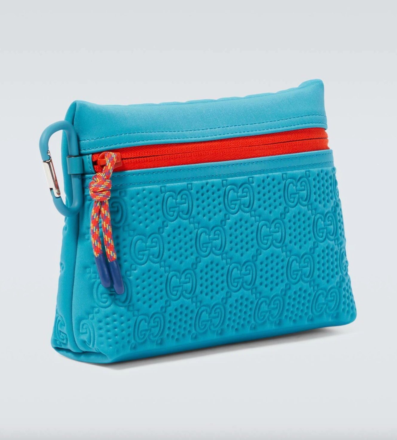 5386 - Gucci GG Scuba Neon Blue Small Clutch Pouch Bag - NWT