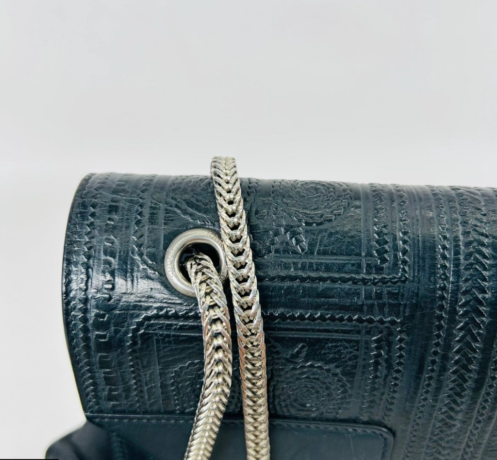 5087 - Saint Laurent Vintage Handbag Studded & Embossed