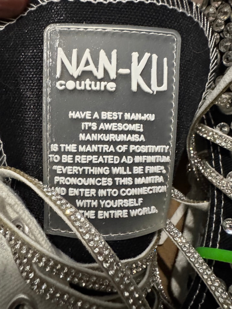 NAN-KU Couture Free People Distressed Embellished High Top Sneakers - Size 41 - New